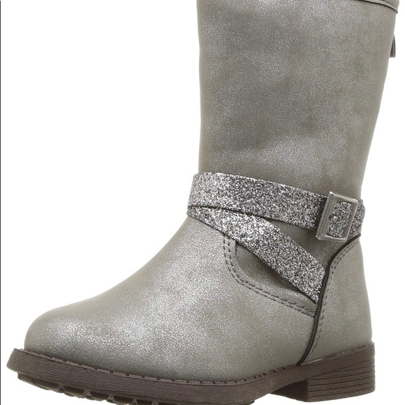 OSHKOSH Children’s Grey sparkly fashion boots - Picture 3 of 10